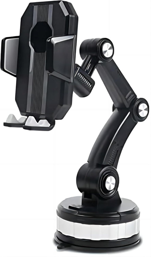 Car Phone Mount - Versatile Dashboard Suction Phone Holder, Universal Fit for Trucks and Cars, Black