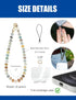 CH.yishi Handmade Natural Gemstone Beaded Charm Cell Phone Camera Lanyard, Wrist Strap, Phone Chain String, Keychain