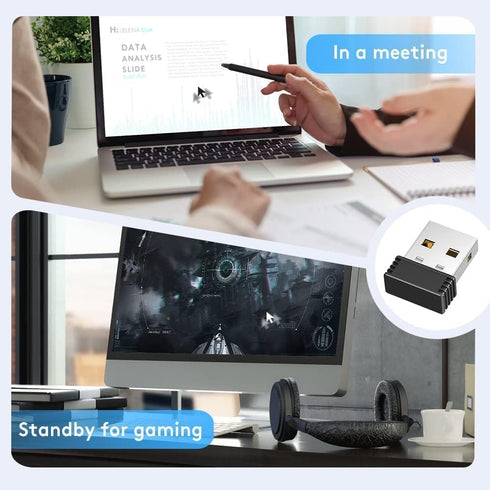 WFB 1 Mouse Jiggler Undetectable Silent Portable USB Mouse Mover Simulator, Auto Random Cursor Movement to Keep