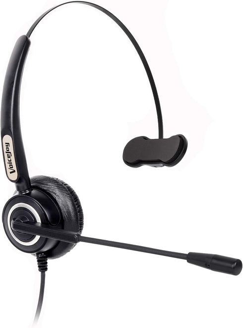 Office Headset with RJ9 Plug for Yealink T22P T26P T28P Phones, Compatible with Avaya 1608 9630 9640 9650 9620,