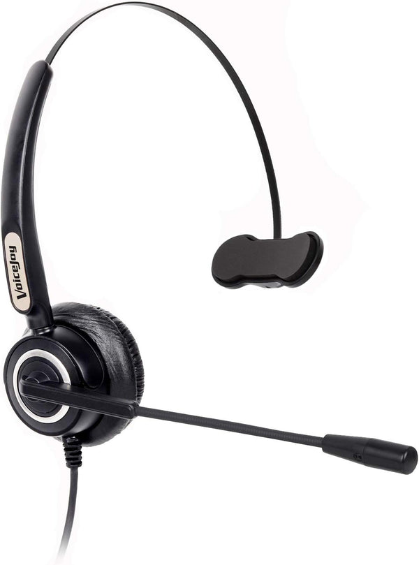 Office Headset with RJ9 Plug for Yealink T22P T26P T28P Phones, Compatible with Avaya 1608 9630 9640 9650 9620,