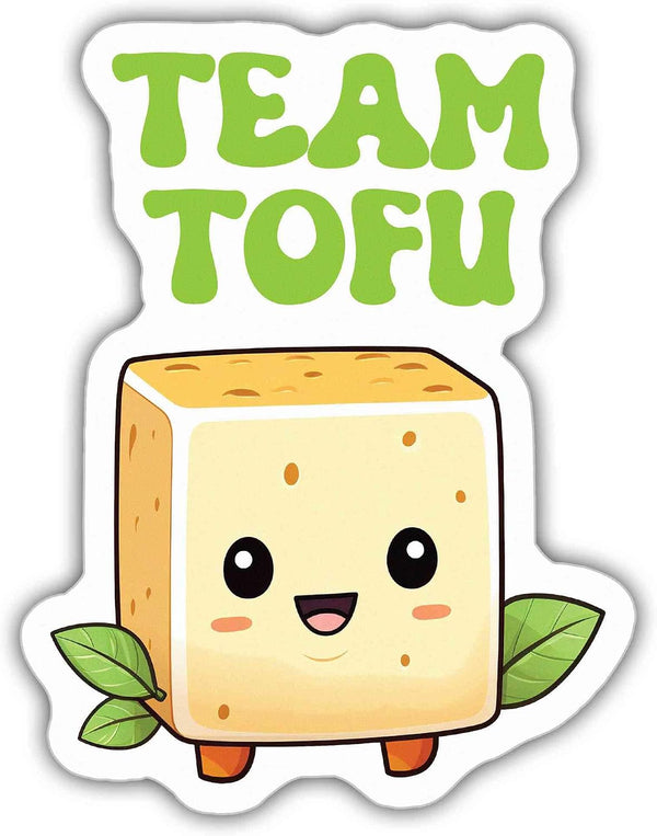 Vegan Stickers Veganer Decals Team Tofu Vinyl Stickers, Weather-Resistant Sticker for Water