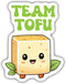 Vegan Stickers Veganer Decals Team Tofu Vinyl Stickers, Weather-Resistant Sticker for Water