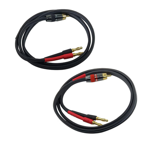 Male RCA to Banana Plug Speaker Cable Banana Plug to RCA Speaker Cable 12AWG Cables,2Pack (3FT)