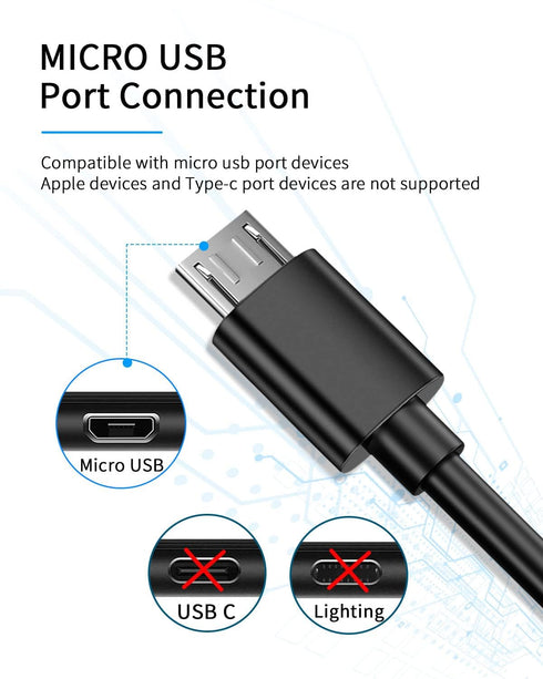 USB Fast Charger Charging Cable Compatible with for Anker Soundcore Life Q20, Anker Soundcore 2, Mini, Flare Mini Wireless Headphone Speakers -5ft