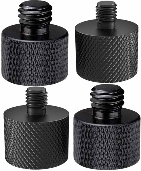 4 Pcs Aluminum Camera Screw Adapter Set, 1/4" Male to 3/8" Female and 3/8" Male to 1/4" Female Adapters