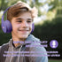 Kids Headphones Bluetooth 5.3 Wireless 60H Play Time Volume Limit 85/110dB Over Ear Foldable Protection Headset/Wired AUX Cord Mic for Boy Girl Travel School Phone Pad Tablet Light Purple