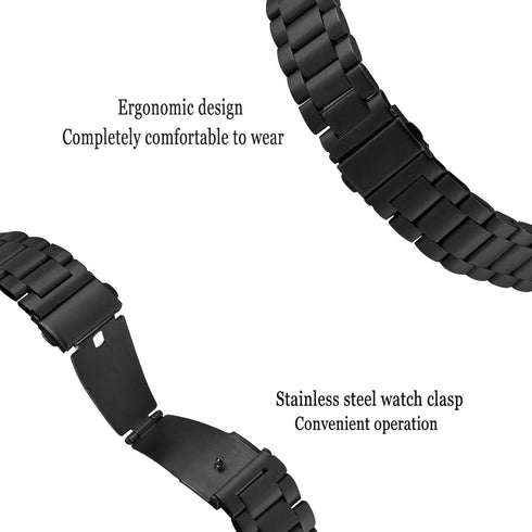 RuenTech Band for TOZO S5&TOZO S3 Smart Watch, Adjustable Stainless Steel Replacement Strap