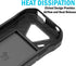 Nakedcellphone Black Tactical Armor Case for Kyocera DuraForce Ultra 5G UW (E7110) - Rugged, Anti-Shock, with Hand