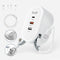 Budi 38W 3-Port USB Wall Charger, Multifunctional Built-in USB Cable Fast Charger for iPhone/Tablet/Samsung
