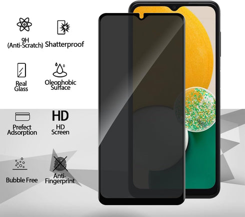 3 Pack Privacy Screen Protector for Samsung Galaxy A12 / A13 / A13 LTE / A32 5G / A03S / A02S / A04E / A04S, Anti-Spy Tempered Glass, Full Coverage, Anti-Scratch,Easy Installation…