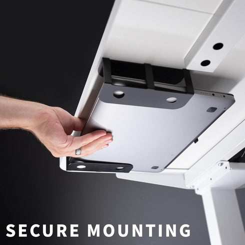 VIVO Universal Under Desk Laptop Storage Mount, Tablet Mounting Brackets, Hidden Docking Station Holder, 3 Parts