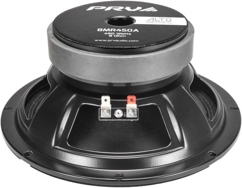 PRV AUDIO 8MR450A 8 Inch Midrange Speaker, 8 Ohms, 450 Watts, 96 dB, Mid Range Loudspeaker for High Output Pro Sound
