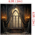 Kate 6.5x6.5ft Halloween Backdrop, Digital Printed Cloth Window Curtain Candle Decoration, Photo Studio Props