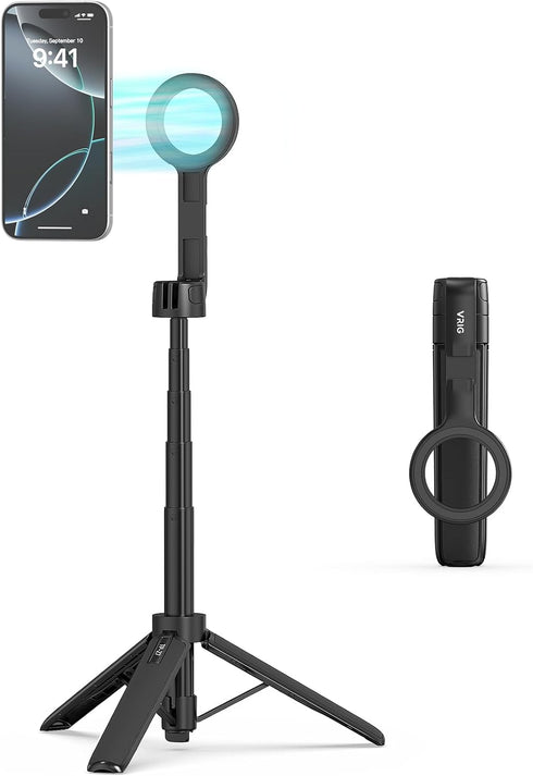 VRIG Select VRIG Magnetic Selfie Stick Tripod for iPhone with Cold Shoe,360 Rotatable Extendable