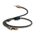3.28ft Audiophile HiFi Audio RCA Cables-RCA to 3.5mm,15 AWG,4N OFC Core,Gold-Plated Plug,with