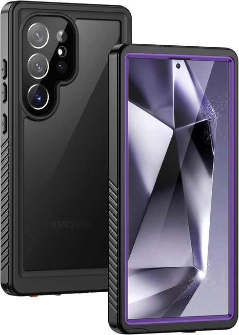 Lanhiem Galaxy S24 Ultra Case, Rugged Full Body Shockproof Protective Cover with Built-in Screen Protector, IP68