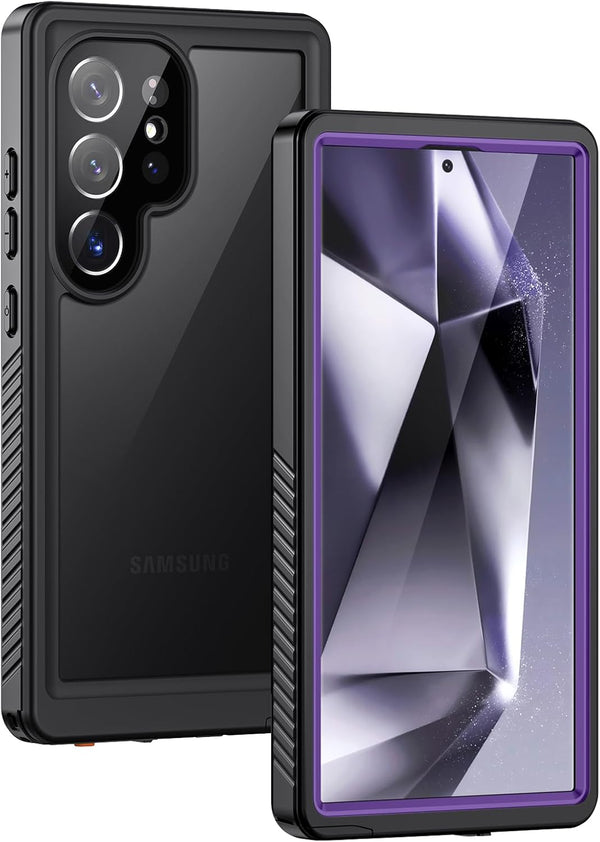 Lanhiem Galaxy S24 Ultra Case, Rugged Full Body Shockproof Protective Cover with Built-in Screen Protector, IP68