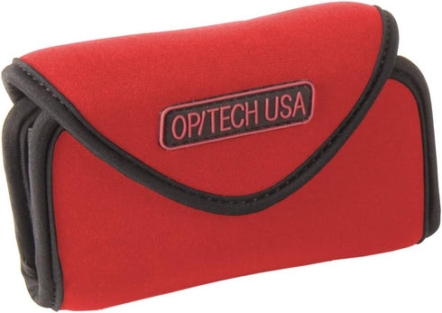 OP/TECH USA Snappeez-Large Neoprene Pouch for Camera, Red, 4.5 x 2.5 x .75 - 1.25 Inch