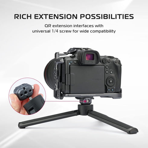 FALCAM F22 Basic Quick Release Plate Kit, Camera Mounting Adapter for 1/4" Thread to F22 QR System, 22mm Aluminum