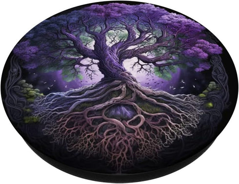 Amethyst Tree of Life - Yggdrasil Irish Norse Viking PopSockets Swappable PopGrip