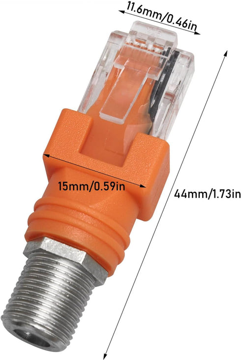 2PCS RJ45 Converter Adapter, Coaxial Barrel Coupler Connector, Coax Straight Connector