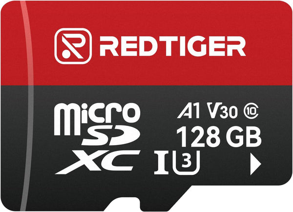 REDTIGER High Speed 128GB Micro SD Card with Adapter, microSDXC UHS-I Class 10, Support for 4K Video