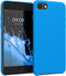 kwmobile TPU Silicone Phone Cover Case - Radiant Blue, Compatible with Apple iPhone SE (2022/2020), iPhone 8/7