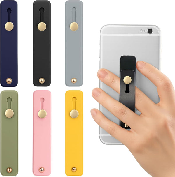 Brvlsoc 6-Pack Telescopic Phone Grip Holders with Finger Strap Stand Universal Kickstand for