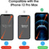 amFilm OneTouch Tempered Glass Screen Protector for iPhone 12 Pro Max (6.7", 2020) - 2 Pack with Easy Installation Kit