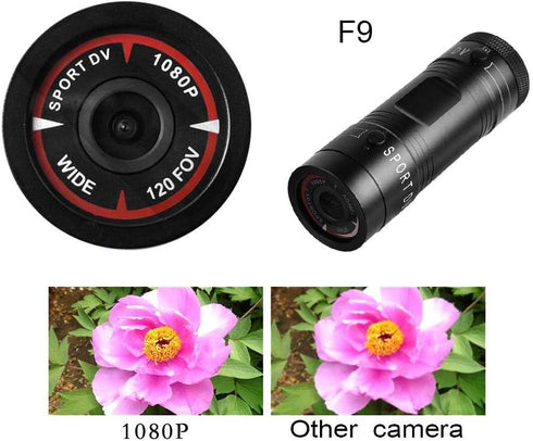 Socobeta F9 Mini Portable Video Camera, Full HD 1080P Waterproof Sport Camcorder for Outdoor, Bike, Car