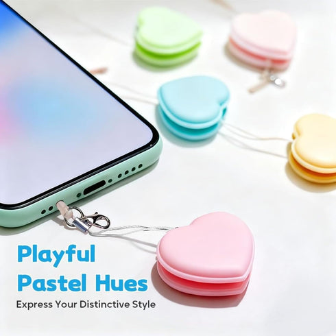 GHSGHS 1.57 1.57 Inch (2,Blue) Portable Phone Screen Cleaner Kit - Heart Shaped Cleaning Wipes with Dust Plug