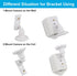 Wall Ceiling Mount Bracket for Ring Spotlight Cam Plus/Pro, Security Camera Holder for Better View Angle, 1 Pack, White