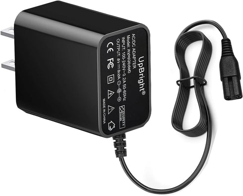 UpBright 2-Prong 9V AC/DC Adapter for Homitt HM115C HM115D Electric Spin Scrubber Power Supply Charger