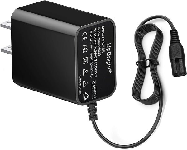 UpBright 2-Prong 9V AC/DC Adapter for Homitt HM115C HM115D Electric Spin Scrubber Power Supply Charger