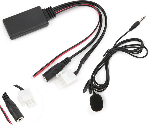 POCREATION Car Audio Cable, DC 12V AUX Bluetooth 5.0 Adapter Replacement for Honda Goldwing GL1800
