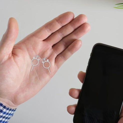 400pcs Set Sim Card Ejector Pin Removal Tool for Mobile Phones and Tablets Metal Sim Tray Extractor Pins Compatible