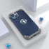 IDweel for iPhone 13 Case with Screen Protector, for iPhone 14 Case, Hybrid Shockproof Heavy Duty Protection Hard PC Cover Soft Silicone Sturdy Bumper Full Body Cover for iPhone 13/14 6.1",Blue