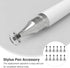 WLngtv 12 Pcs Silver Universal Stylus Replacement Tips,Universal Disc Tips Round Shape Replaceable Stylus Pen for Touch