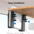 WYYHAA Adjustable Desk Side Laptop Mount, No Drill Storage Organizer, Metal Hanging Notebooks Holder