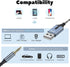 LOKUKA 5.3 3.5mm 8-Strand Bluetooth to Aux Adapter for Car or Speaker, Bluetooth Receiver with Single Crystal Copper
