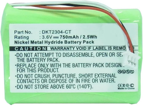 Compatible Cordless Phone Battery for NEC 730088, Ni-MH, 3.6V, 750 mAh Ultra Hi-Capacity