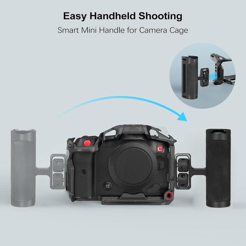 Mini Side Handle Handgrip with Cold Shoe Interface, Up and Down Adjustable Left Right Handle Handgrip, 1/4"-20 Screw