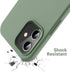 OTOFLY iPhone 12 & 12 Pro Case, Calke Green, Silky Soft Touch Premium Liquid Silicone Full-Body Protective Bumper