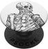 White Skeleton Drinking Coffee Death Skull PopSockets Grip and Stand for Phones and Tablets