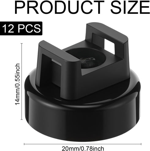 12 22 mm 22LBS Yookeer Pieces Magnet Zip Tie Mount Heavy-duty Magnetic Zip Tie Mounts Strong Multipurpose Wire Cable