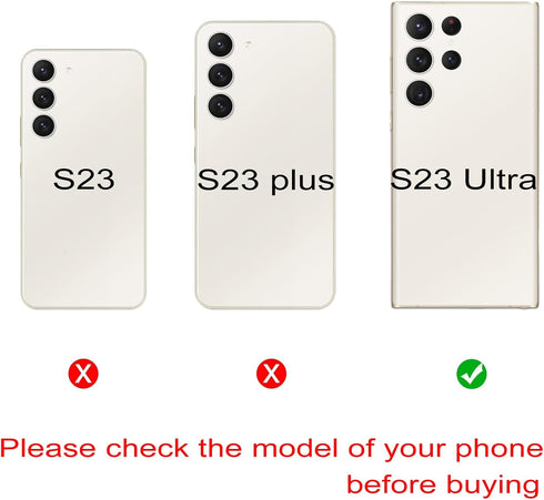 Galaxy Black S23 Ultra Back Glass Replacement for Samsung Galaxy S23 Ultra 5G, Back Glass Cover with Pre-Installed