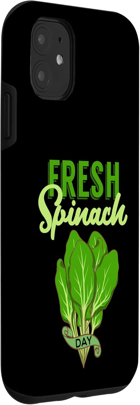 Spinach Vegetable Lover Apparel 11 iPhone Spinach Fresh Vegetable Lover Vegetarian Farmer Gardener Case