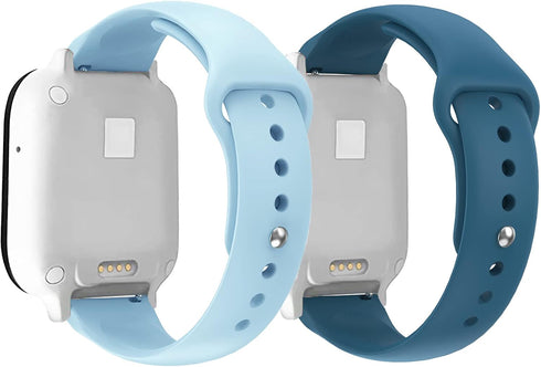 2 Packs Silicone Bands for Gizmo Watch 3/2/1, Soft Sport Waterproof Replacement Band for Kids