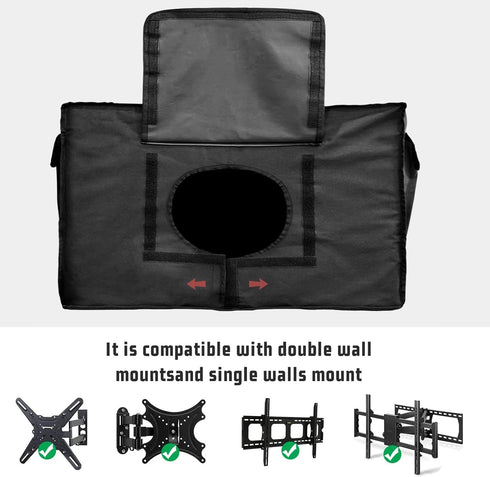 EZON-CH 40-43 inch Outdoor TV Cover Vintage Plants Weatherproof TV Screen Protector Spring Lavender Flowers Butterflies
